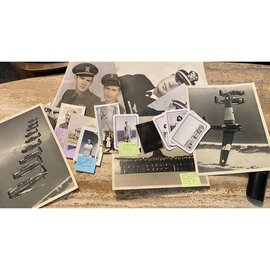WWII Naval Aviation Memorabilia Collection Photographs & Cards NAS Corpus Christi 1944 Vintage Military History Ephemera