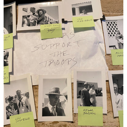 Hollywood USO Tour Photos WWII Era Stars Support the Troops Vintage Black & White