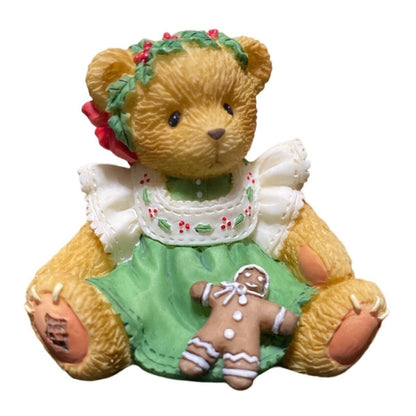 Cherished Teddies Girl With Gingerbread Doll Figurine 2000 Enesco Priscilla Hillman 707309 Ceramic Collectible