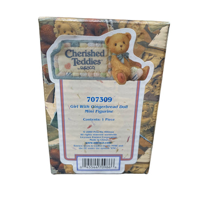 Cherished Teddies Girl With Gingerbread Doll Figurine 2000 Enesco Priscilla Hillman 707309 Ceramic Collectible