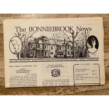 Vintage 1976-1977 The Bonnibrook News Issues 1-4 Set  Historical Society Collectible Newspapers  Rose ONeill Memorabilia