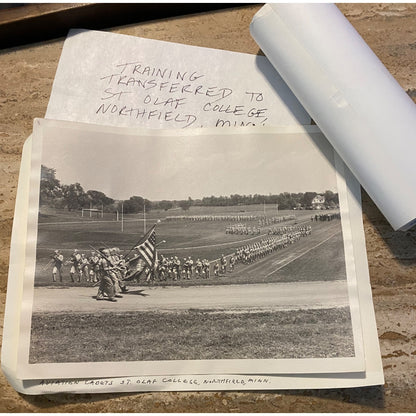Vintage WWII Era Military Cadet Photos St. Olaf College Northfield MN 1943 Aviation Cadet Training Group