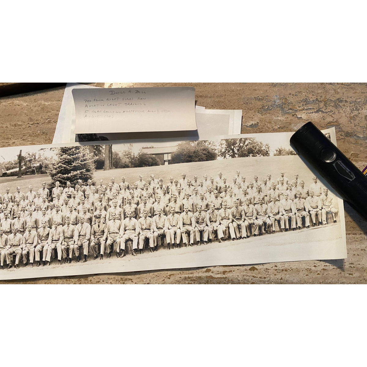 Vintage WWII Era Military Cadet Photos St. Olaf College Northfield MN 1943 Aviation Cadet Training Group