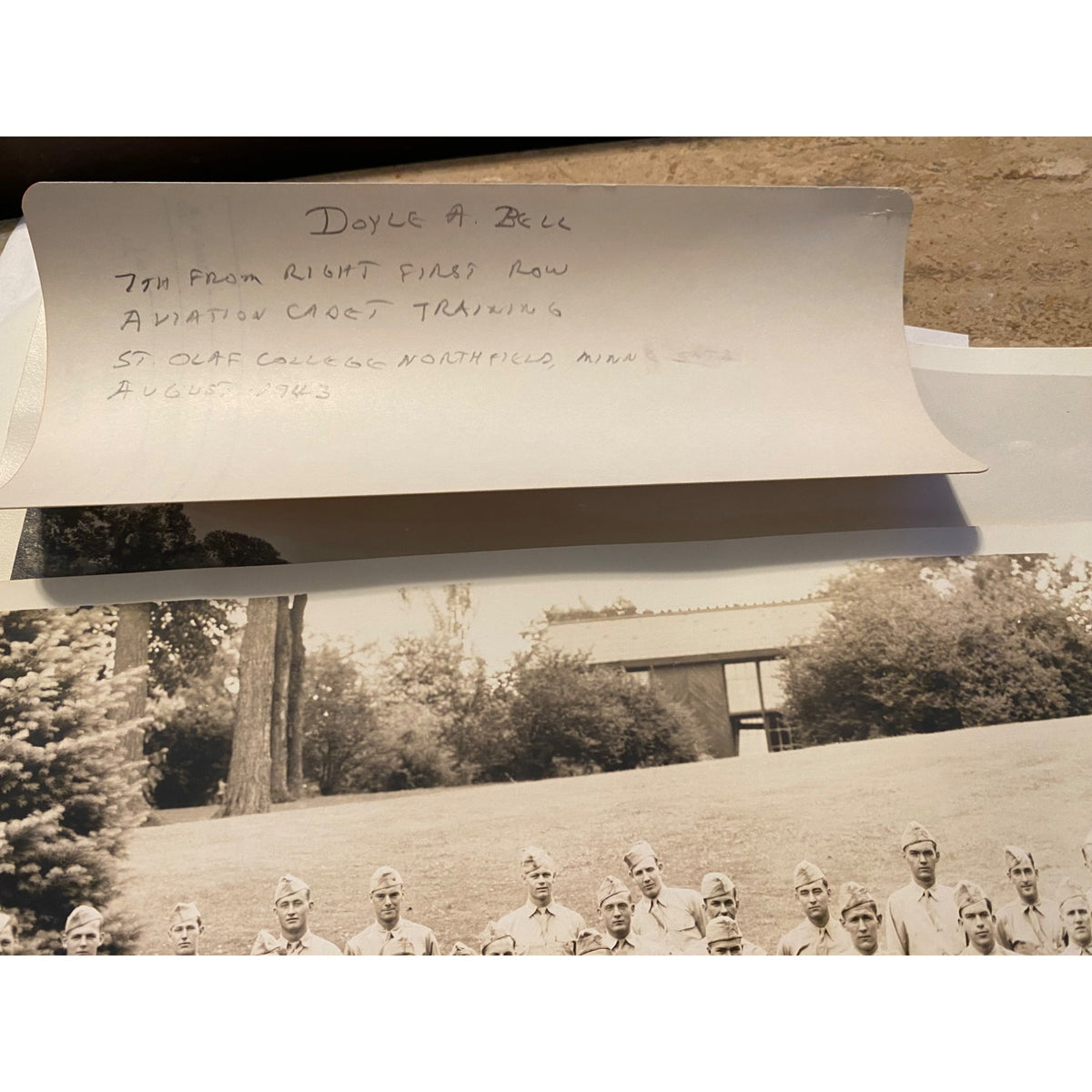 Vintage WWII Era Military Cadet Photos St. Olaf College Northfield MN 1943 Aviation Cadet Training Group