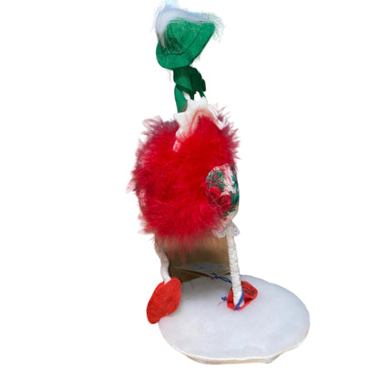 Annalee Dolls 1994 Holiday Goose Figurine With Green Hat & Shopping Bag