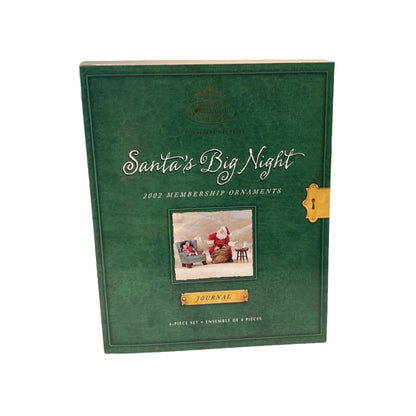 Hallmark Keepsake 2002 Santas Big Night Membership Ornaments 4-Piece Set In Box