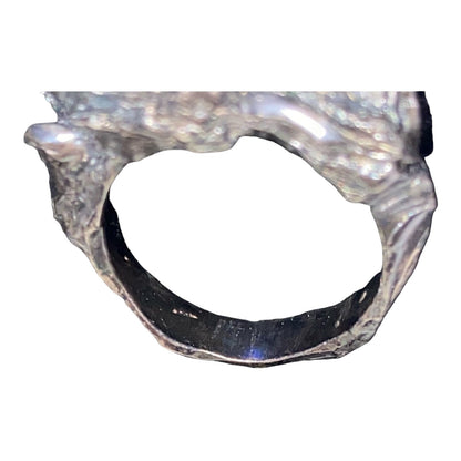 Ring Aventurine Size 7 Sterling Silver Rustic