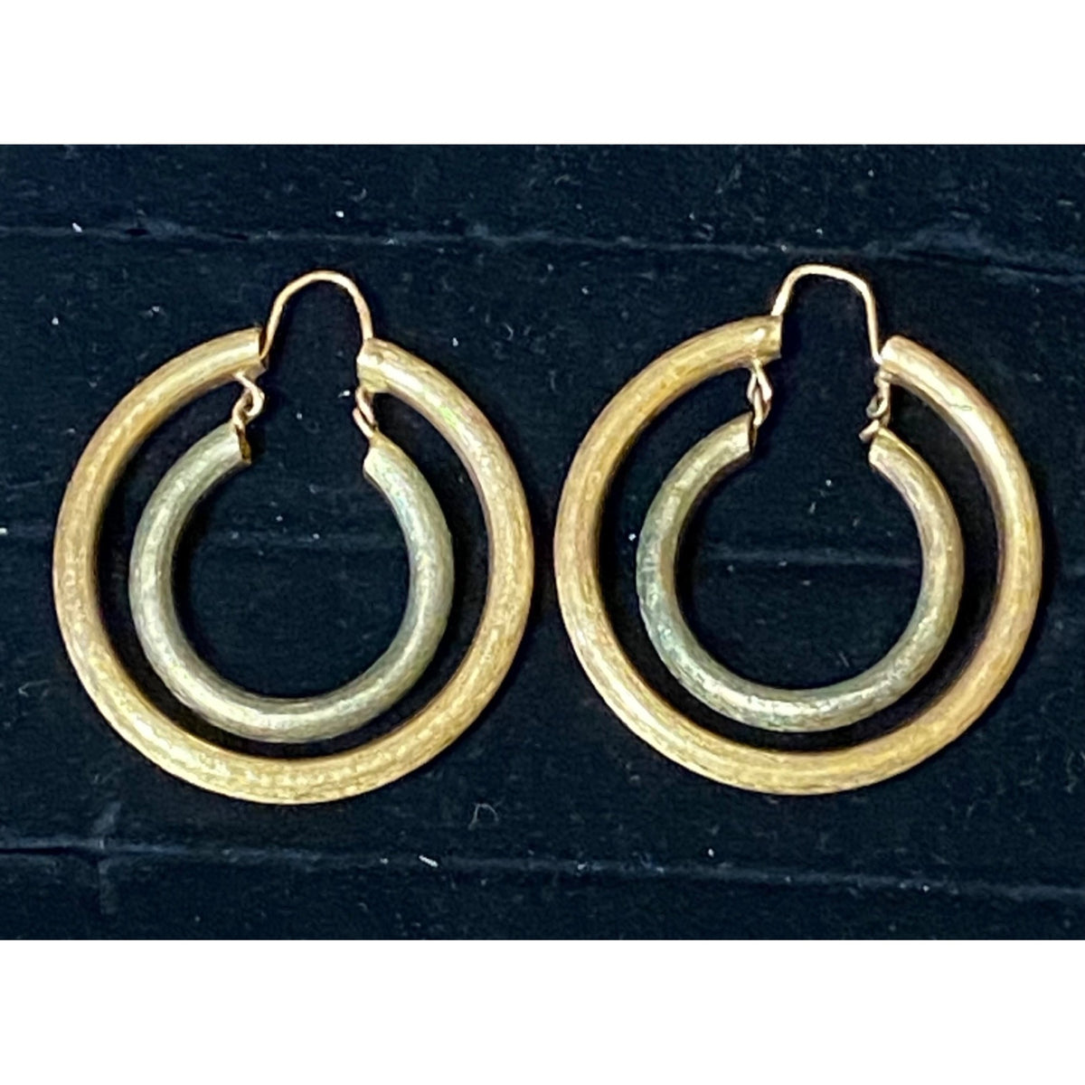 Double Hoop Earrings 18K Gold Jewelry