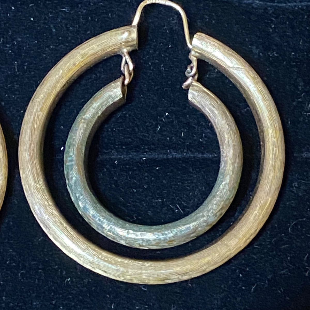 Double Hoop Earrings 18K Gold Jewelry