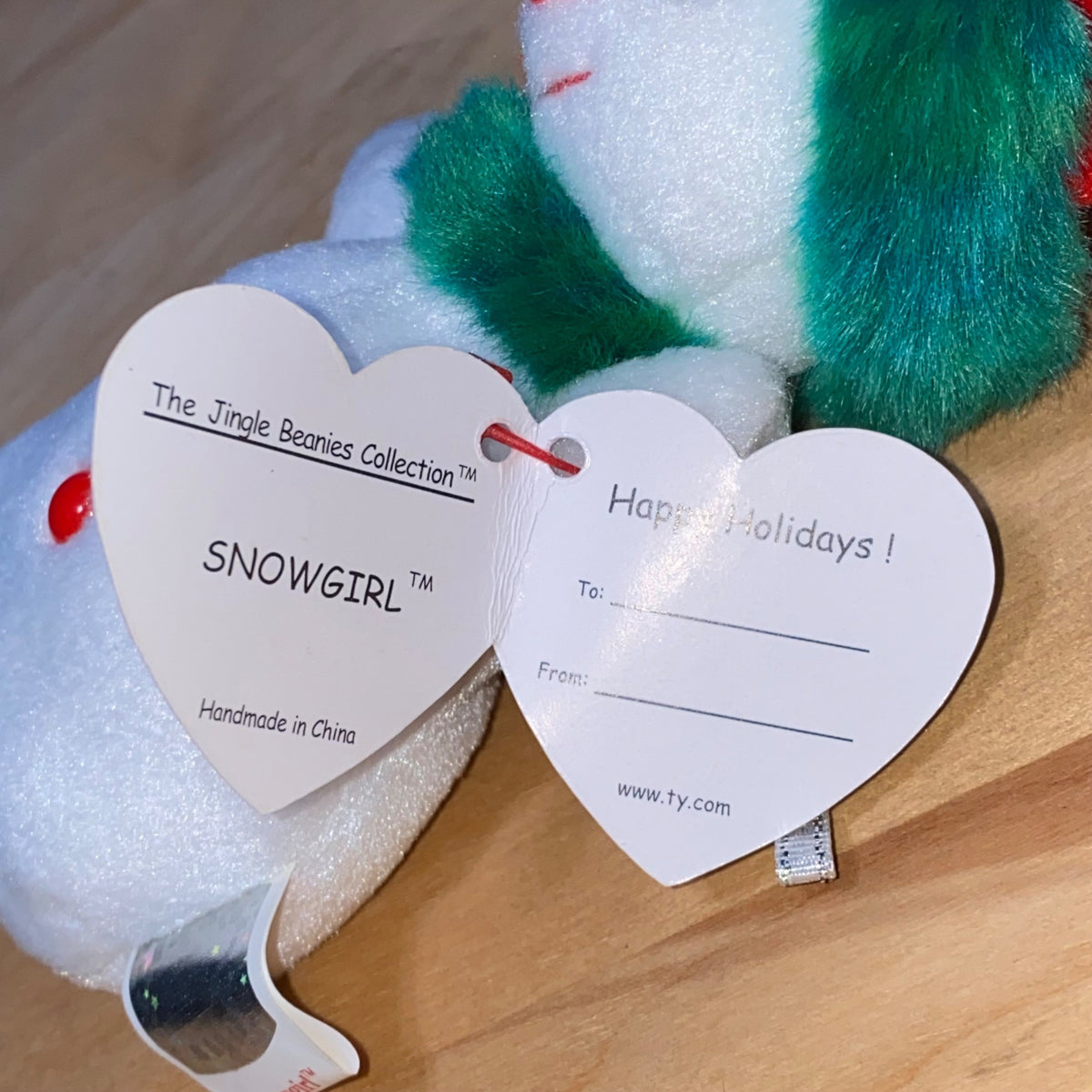 Ty "Snowgirl" Jingle Beanies Collectible Plush Snowman Toy