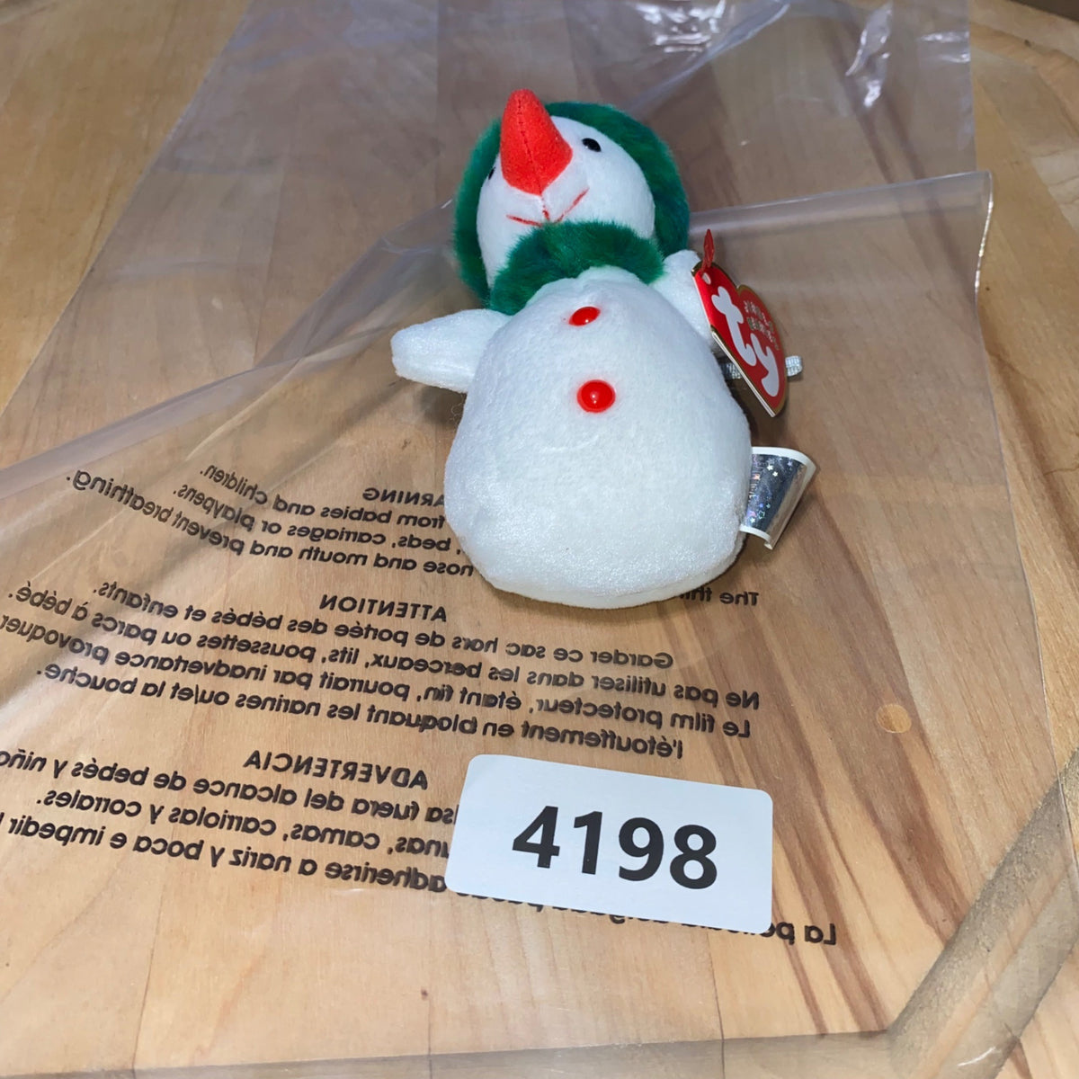 Ty "Snowgirl" Jingle Beanies Collectible Plush Snowman Toy
