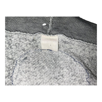 Vintage Gray Hoodie With Sewn-On Collectible Patches