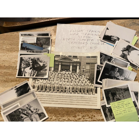 Vintage Military Flight Training Photos North Dakota State Teachers College Minot ND WWII Era Collection