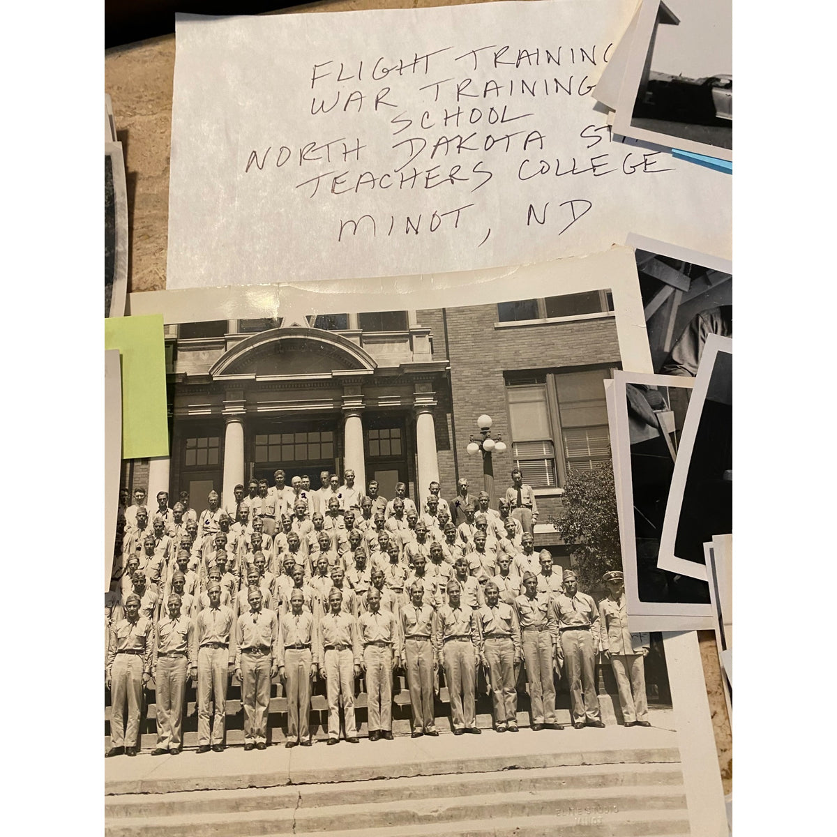 Vintage Military Flight Training Photos North Dakota State Teachers College Minot ND WWII Era Collection