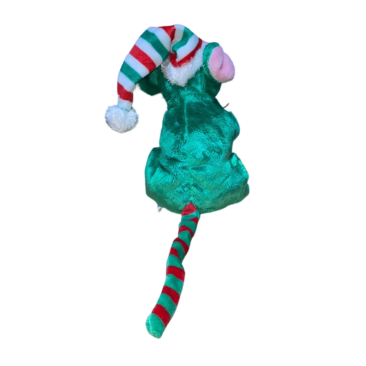 Ty Beanie Babies Tidings Mouse Plush Holiday Christmas Collectible Vintage-Style With Gift & Striped Hat