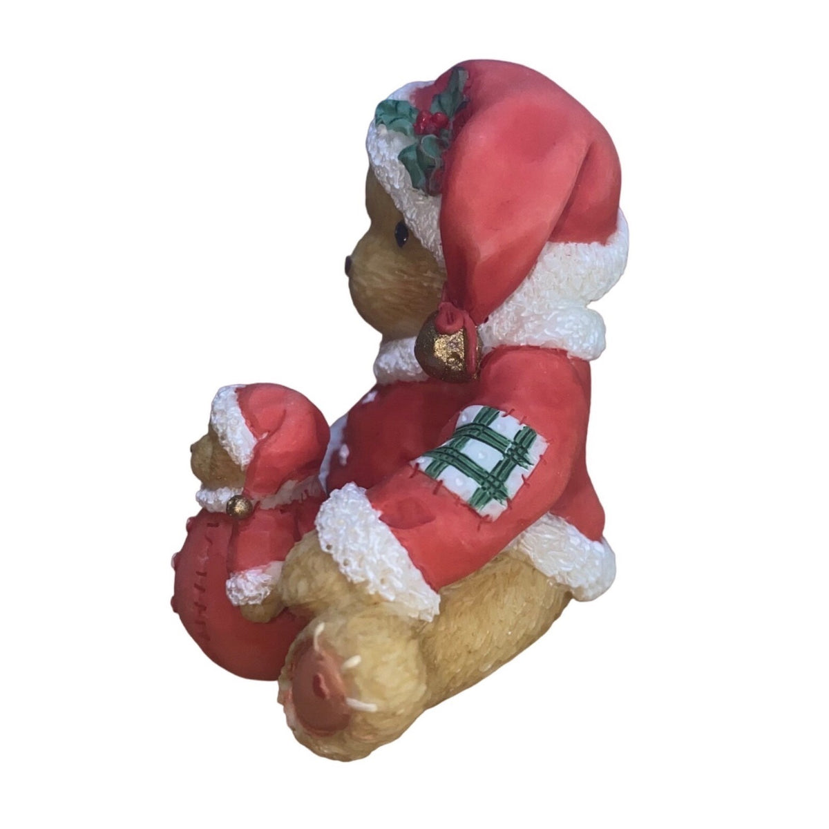 Enesco Cherished Teddies Christmas Figurine 2000 Bears In Santa Outfits Collectible Holiday Decor