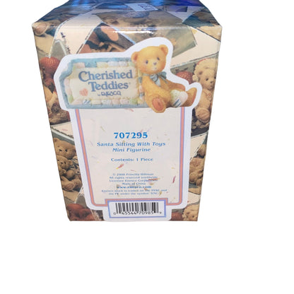 Enesco Cherished Teddies Christmas Figurine 2000 Bears In Santa Outfits Collectible Holiday Decor