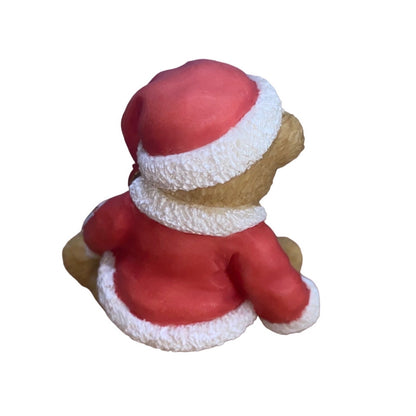 Enesco Cherished Teddies Christmas Figurine 2000 Bears In Santa Outfits Collectible Holiday Decor