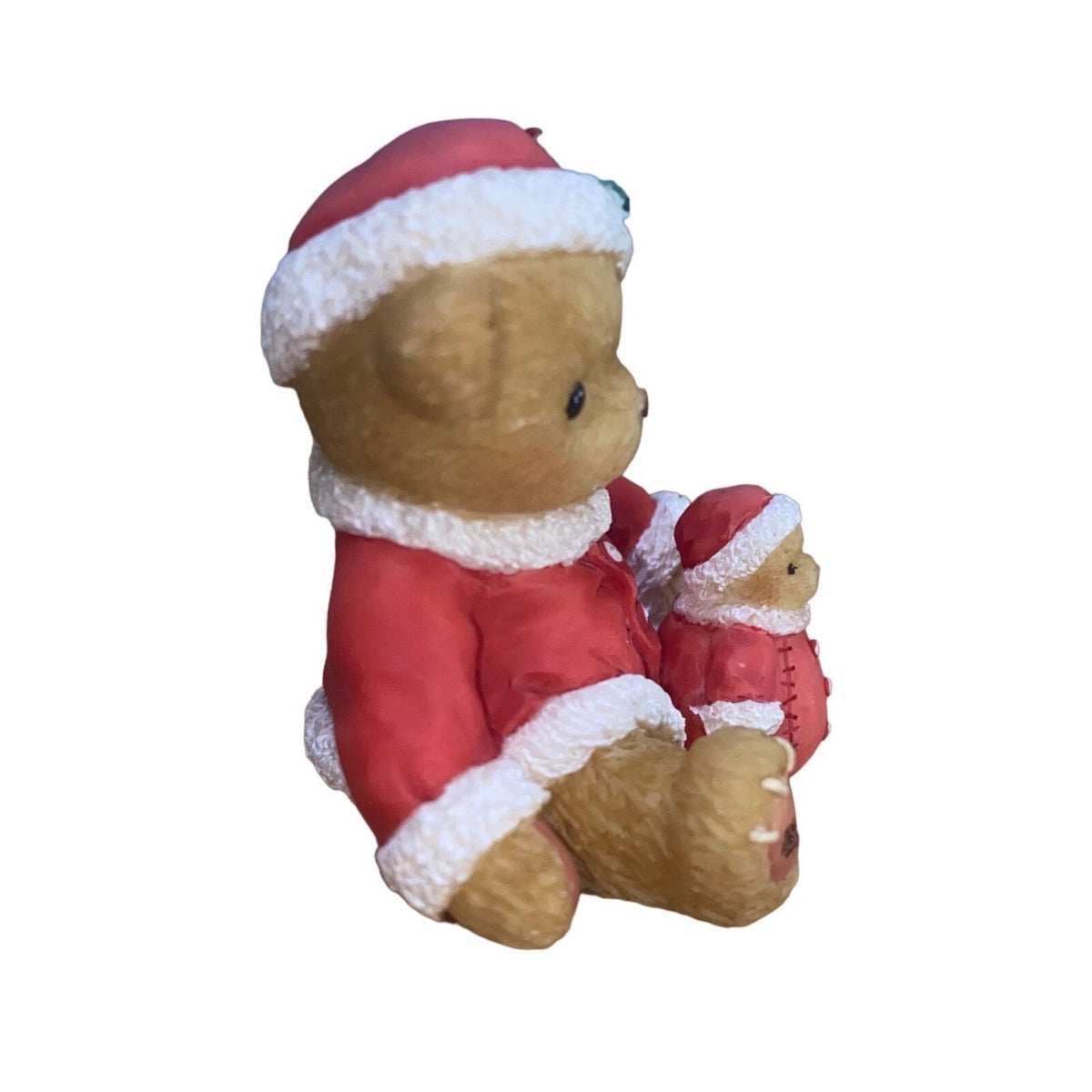 Enesco Cherished Teddies Christmas Figurine 2000 Bears In Santa Outfits Collectible Holiday Decor