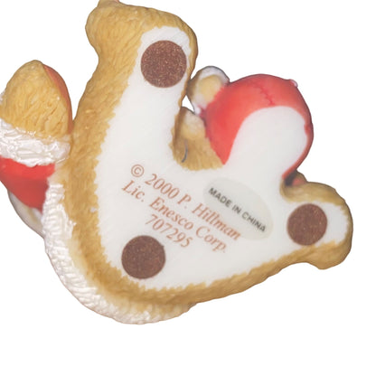 Enesco Cherished Teddies Christmas Figurine 2000 Bears In Santa Outfits Collectible Holiday Decor