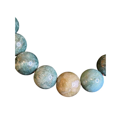 Stretch Bracelet Guatemalan Green Blue Jade Grade A 12mm Round Beads Jewelry