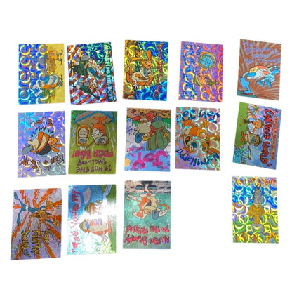 Vintage Topps Nickelodeon Ren & Stimpy Trading Card Set W/ Holographic Cards & Puzzle Poster