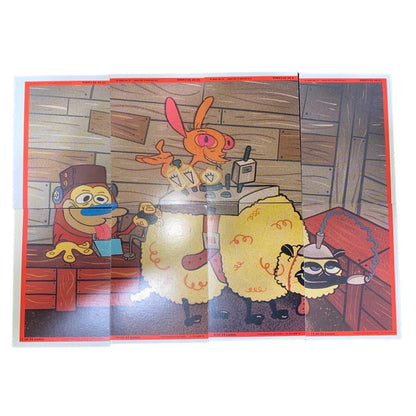 Vintage Topps Nickelodeon Ren & Stimpy Trading Card Set W/ Holographic Cards & Puzzle Poster