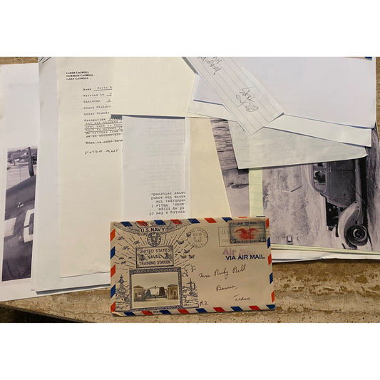 Vintage 1940 U.S. Navy Airmail Letter & Ephemera Collection