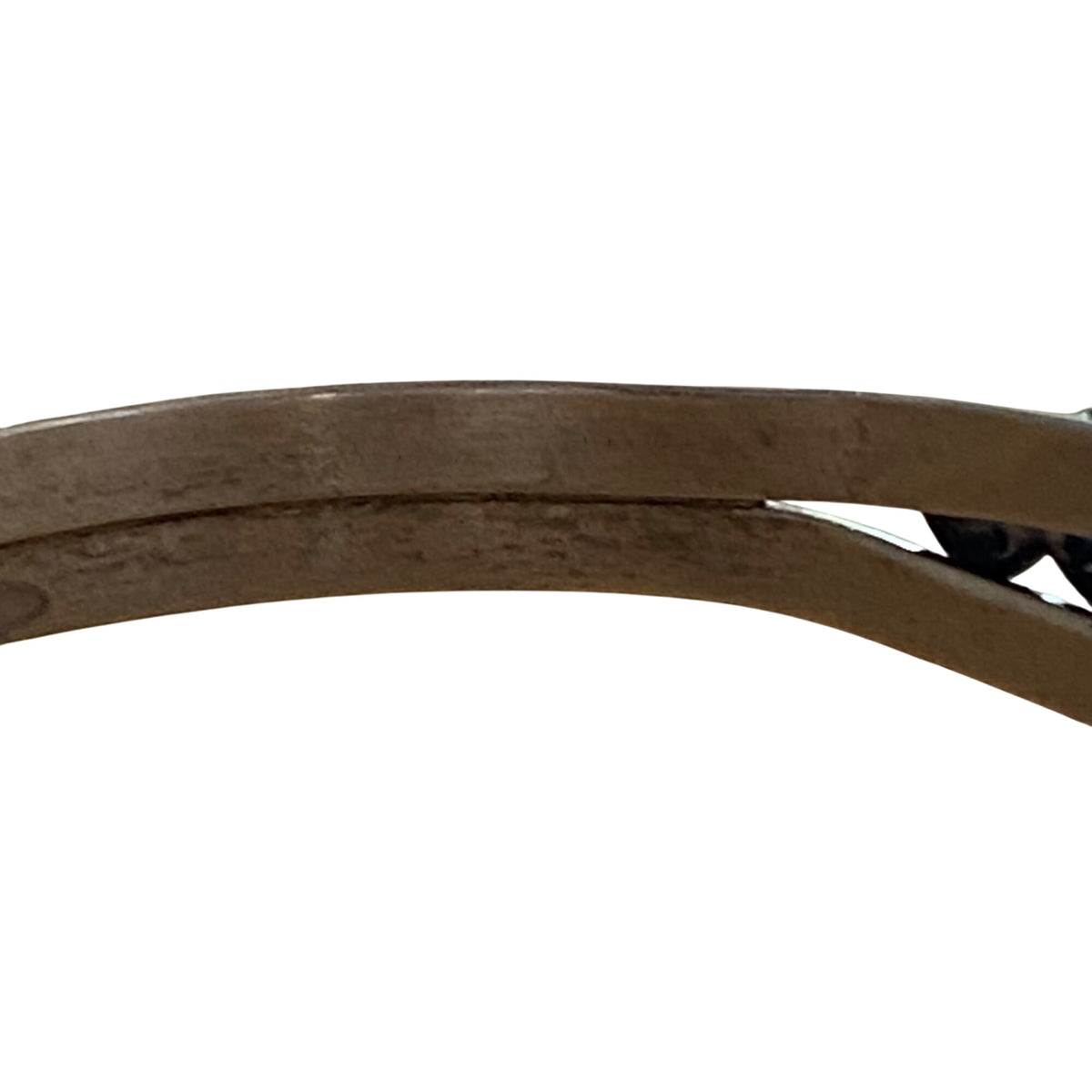Native American Sterling Silver & Moonstone Cuff Bracelet With Swirl Design