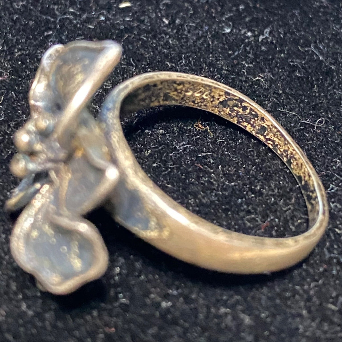 Ring Lily Flower Size 6.5 Sterling Silver Tested Vintage Jewelry