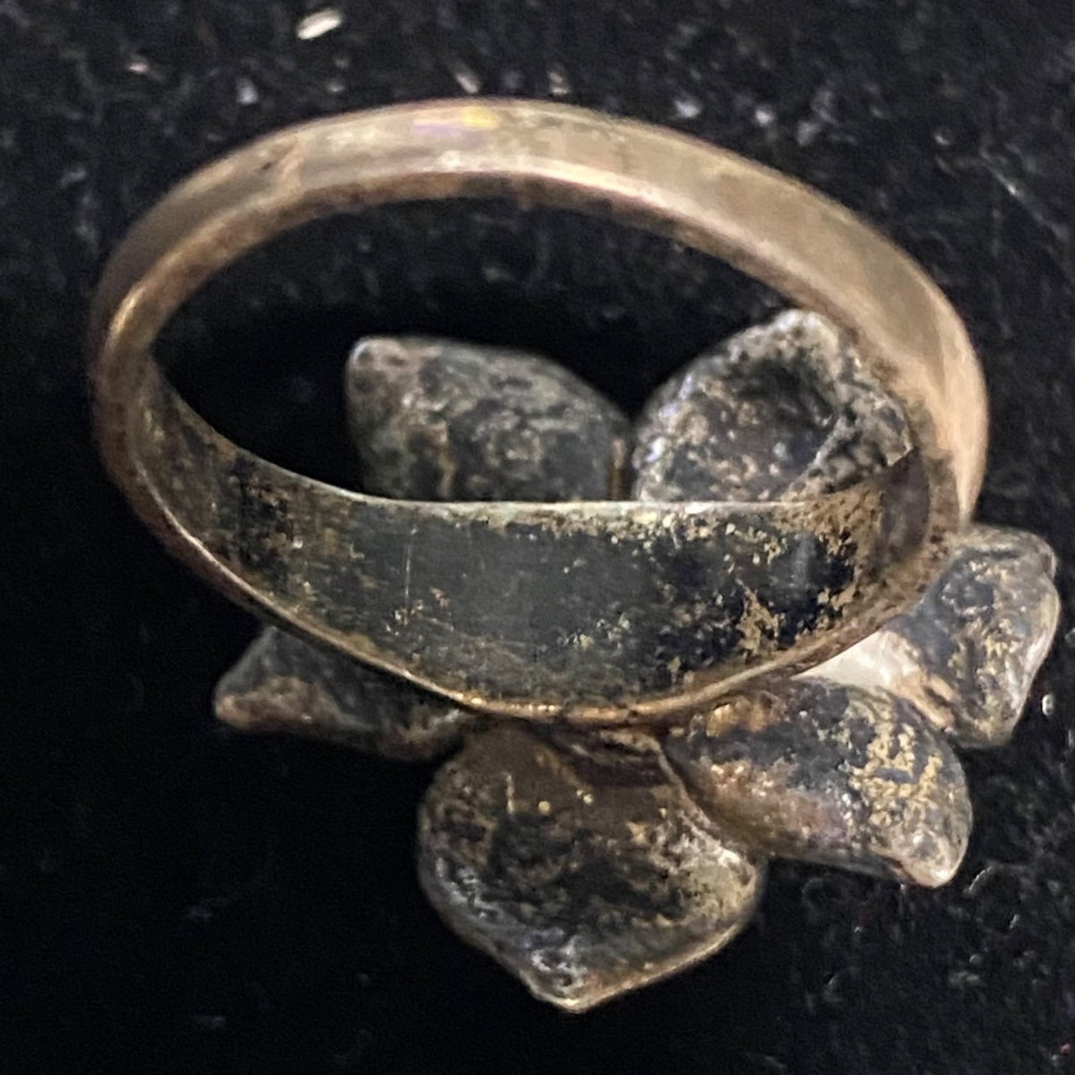 Ring Lily Flower Size 6.5 Sterling Silver Tested Vintage Jewelry