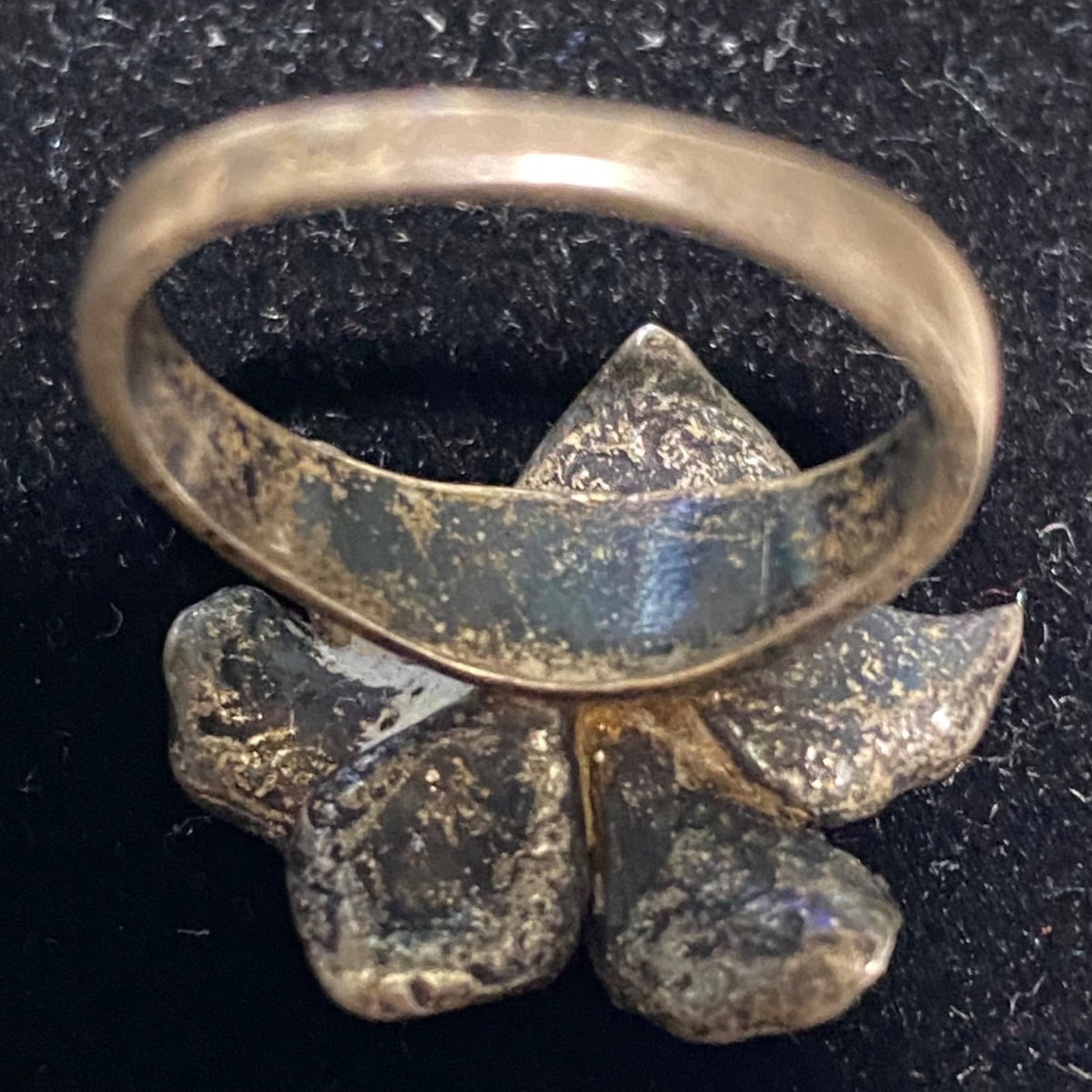 Ring Lily Flower Size 6.5 Sterling Silver Tested Vintage Jewelry
