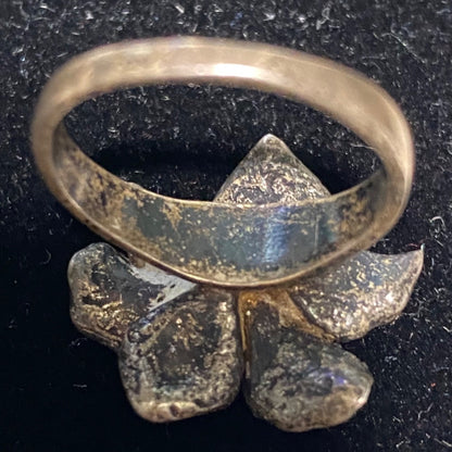 Ring Lily Flower Size 6.5 Sterling Silver Tested Vintage Jewelry