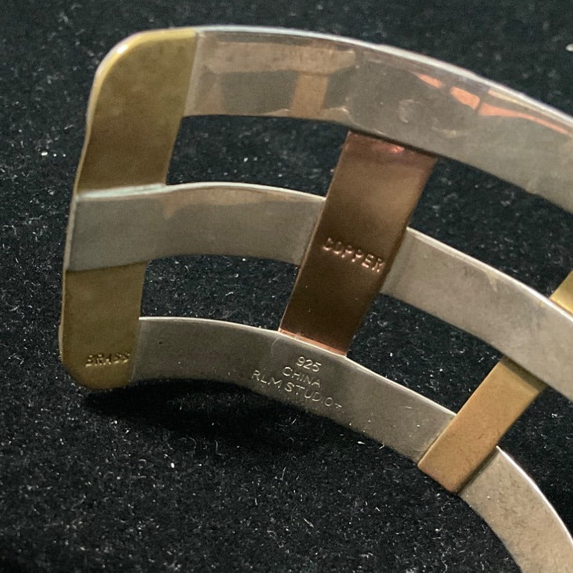 7” Cuff Bracelet Copper Brass Sterling Silver 925 RLM Studio China