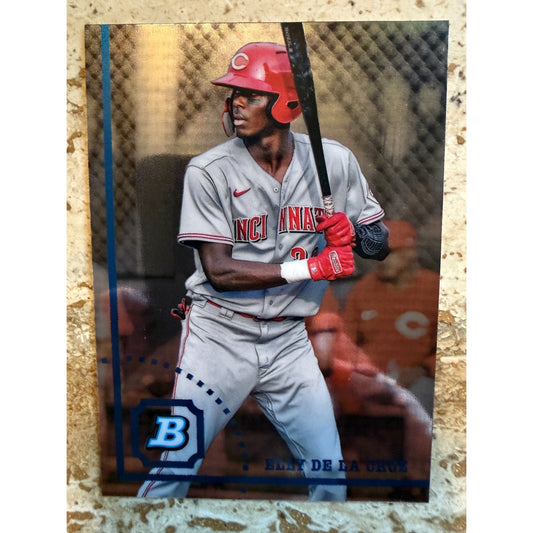 Bowman Chrome Elly De La Cruz #BHPC-104 Baseball Card Cincinnati Reds Prospects