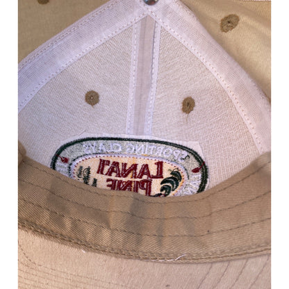Lanai Pine Sporting Clays Hawaii Hat Signed By Nancy Ebert Beige Adjustable Strapback USA Made