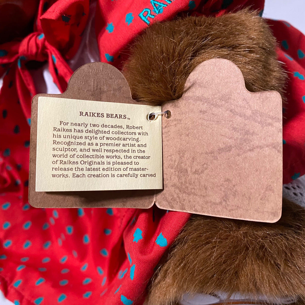 Robert Raikes Nicolette Bears Vintage Christmas Collectible 12" Limited Edition 8350/10000 By Applause