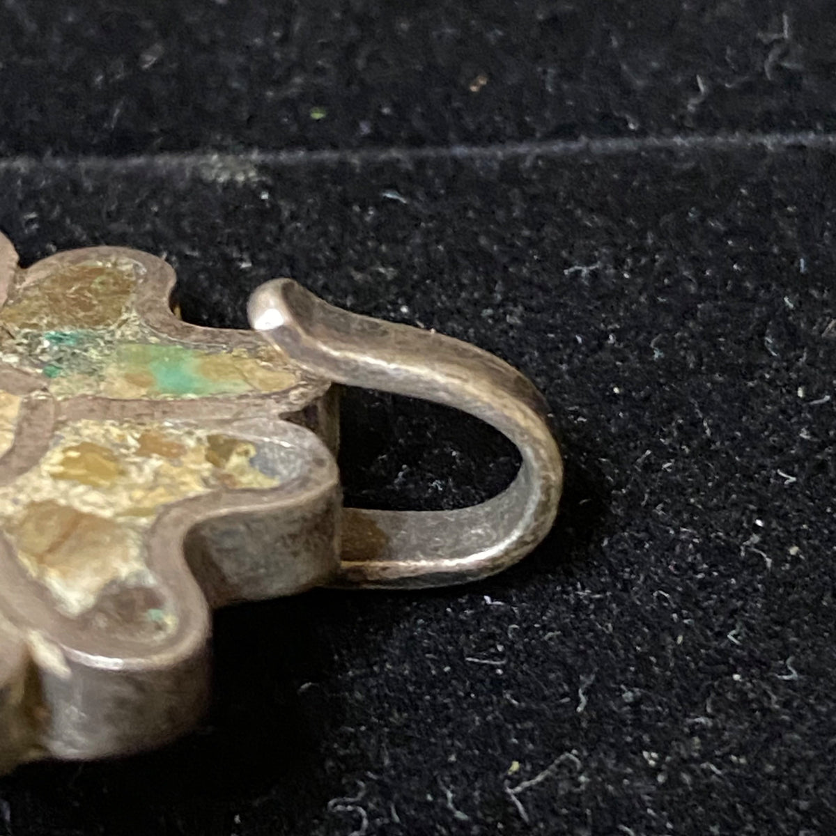 Vintage Mexican Sterling Silver & Stone Flower Bracelet