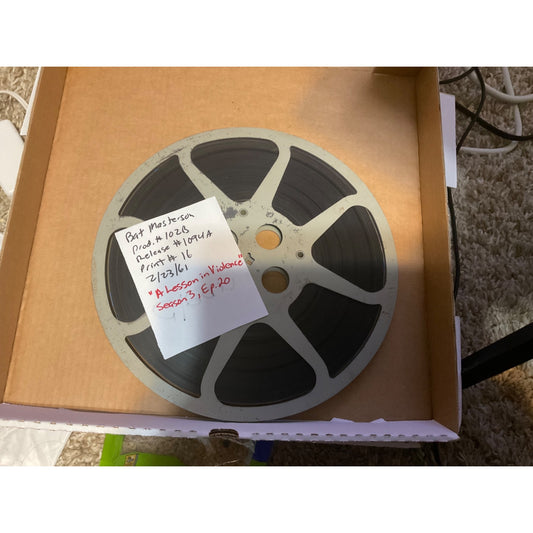 16mm Film Bat Masterson A Lesson in Violence Season 3 Episode 20 02-23-61 Production 102B Release 1094A Print 16 12.25" Reel Vintage