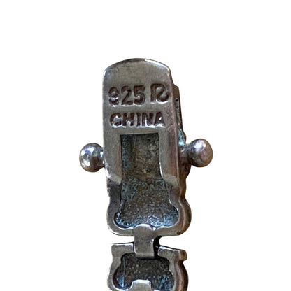 Vintage 925 Sterling Silver Bracelet With Intricate Link Design & Secure Clasp