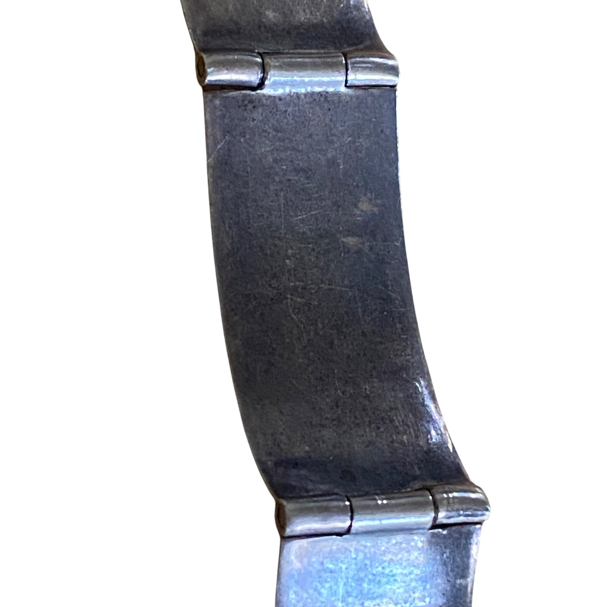 Vintage Mexican Sterling Silver & Gold Accented Panel Bracelet