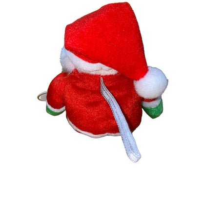 Ty Jingle Beanies Santa Plush Ornament Red White & Green Holiday Decoration