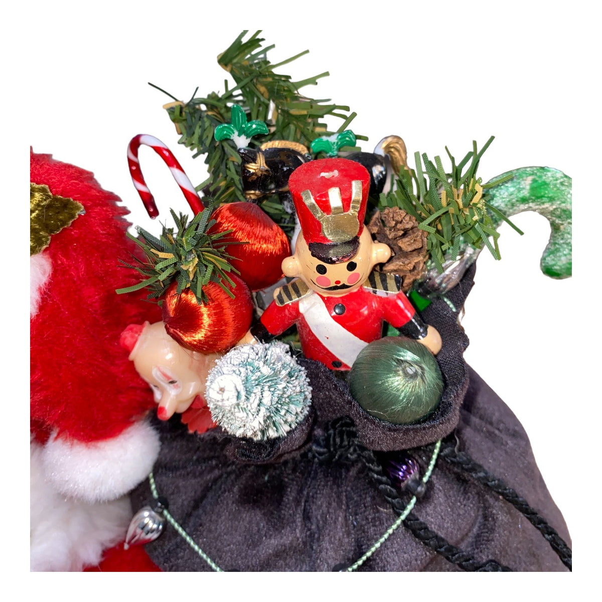 Sweet Santa Teddy Bear With Festive Accessories & Drawstring Bag By Debs Bears