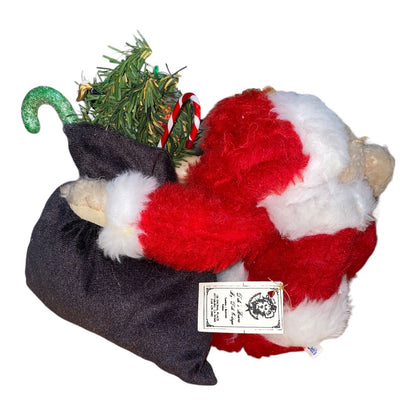 Sweet Santa Teddy Bear With Festive Accessories & Drawstring Bag By Debs Bears
