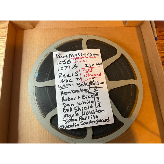 16mm Bat Masterson Episode in Eden Season 3 Episode 23 12.25” Reel 03-16-61 Vintage